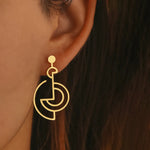 Boucles d'oreilles géométriques gothiques en acier inoxydable pour femmes