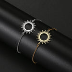 Bracelet ajustable en acier inoxydable breloque soleil