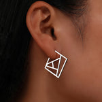 Boucles d'oreilles géométrie carré